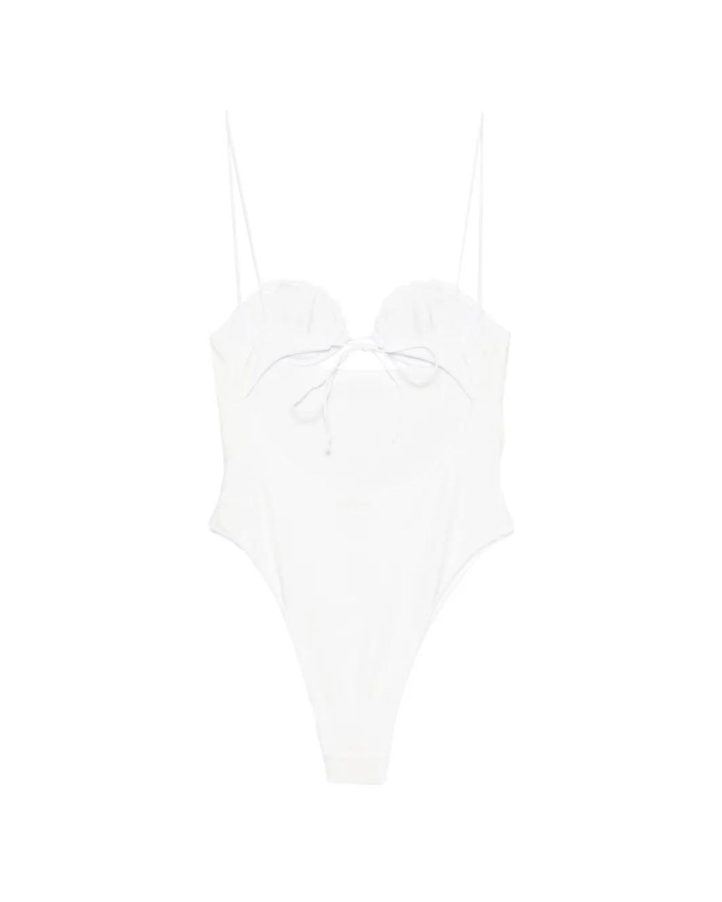 Oséree Bridal Shell Swimsuit in White | Lyst