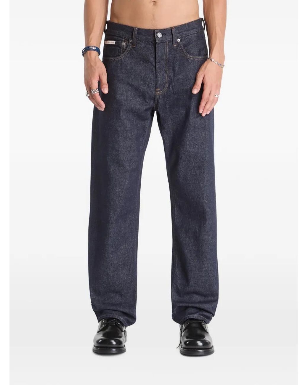 Calvin Klein Blue 90S Straight Iconic Jeans for men