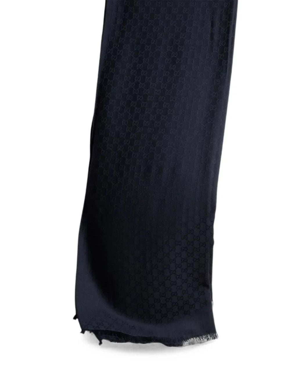 Gucci Blue Jacquard-Pattern Scarf for men