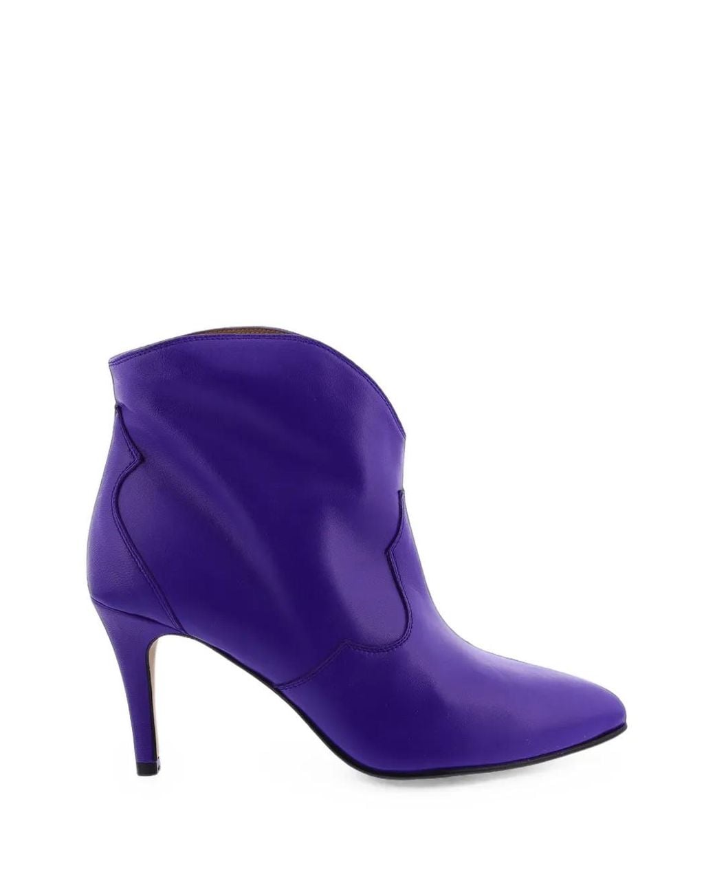 Toral Shoes Purple Selene Leather Ankle Boots