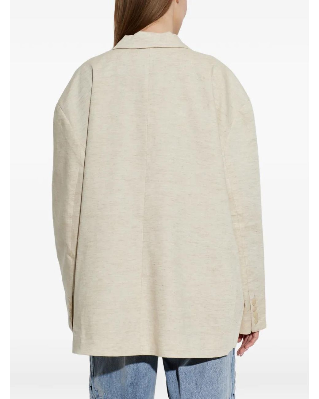 Gestuz White Riava Single-Breasted Jacket