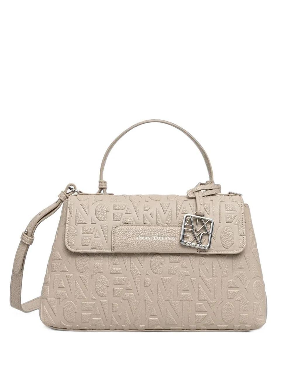 ARMANI EXCHANGE Natural Logo-Embossed Handbag
