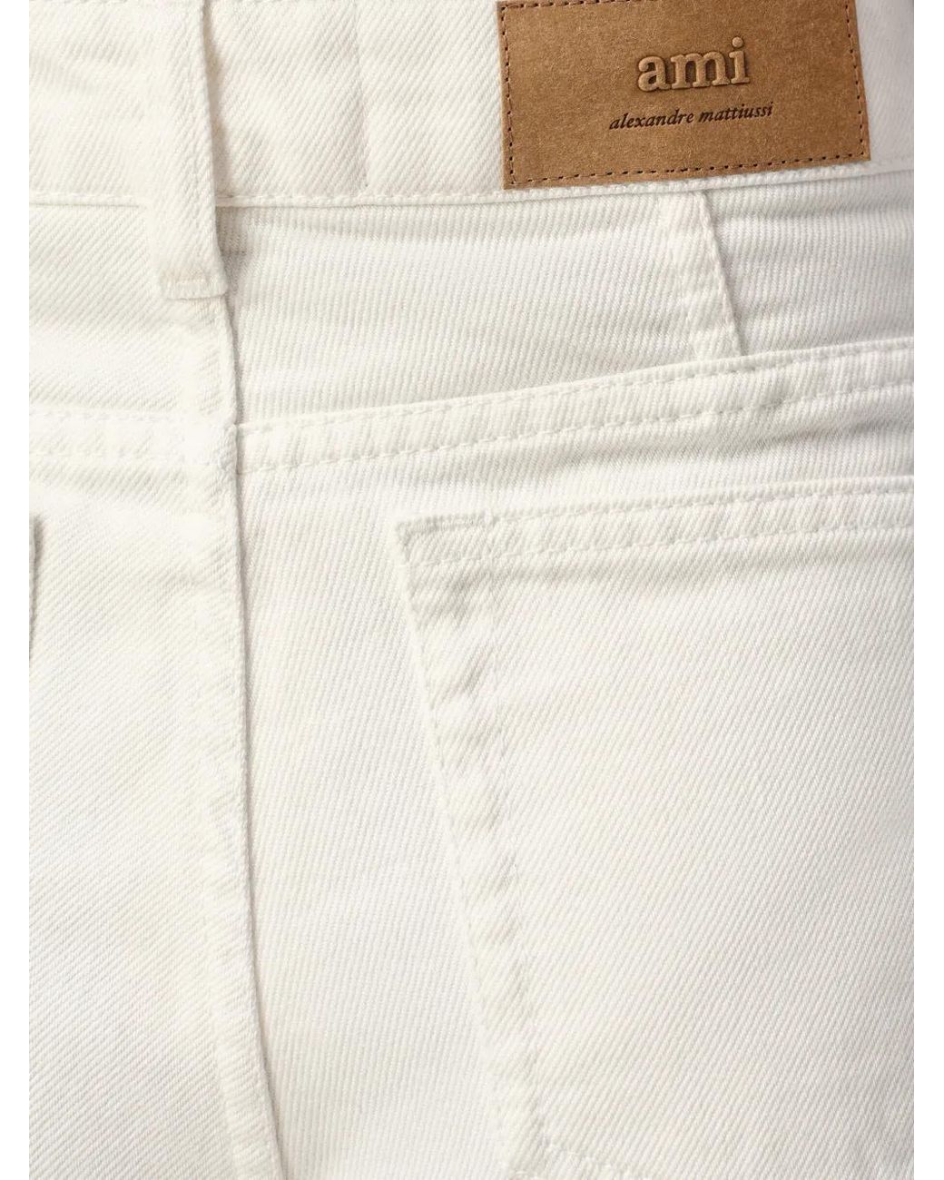 AMI Natural Cotton Shorts With Heritage Label
