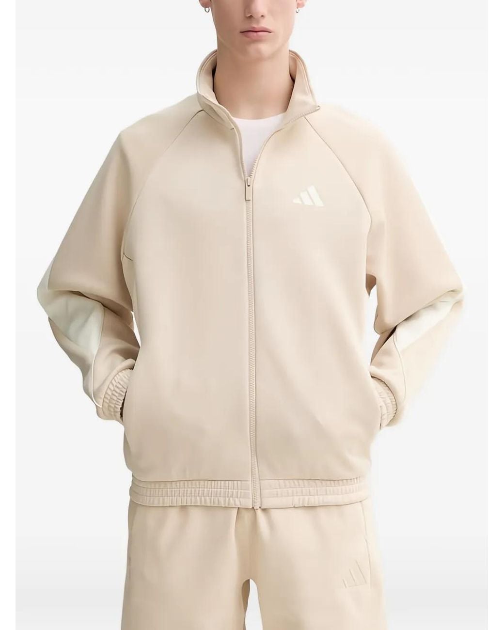 Jersey Con Logo Y Cremallera Adidas de hombre de color Natural