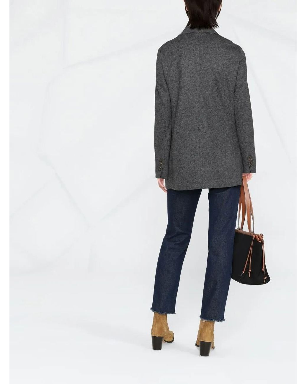 Brunello Cucinelli Kasjmier Blazer in het Gray