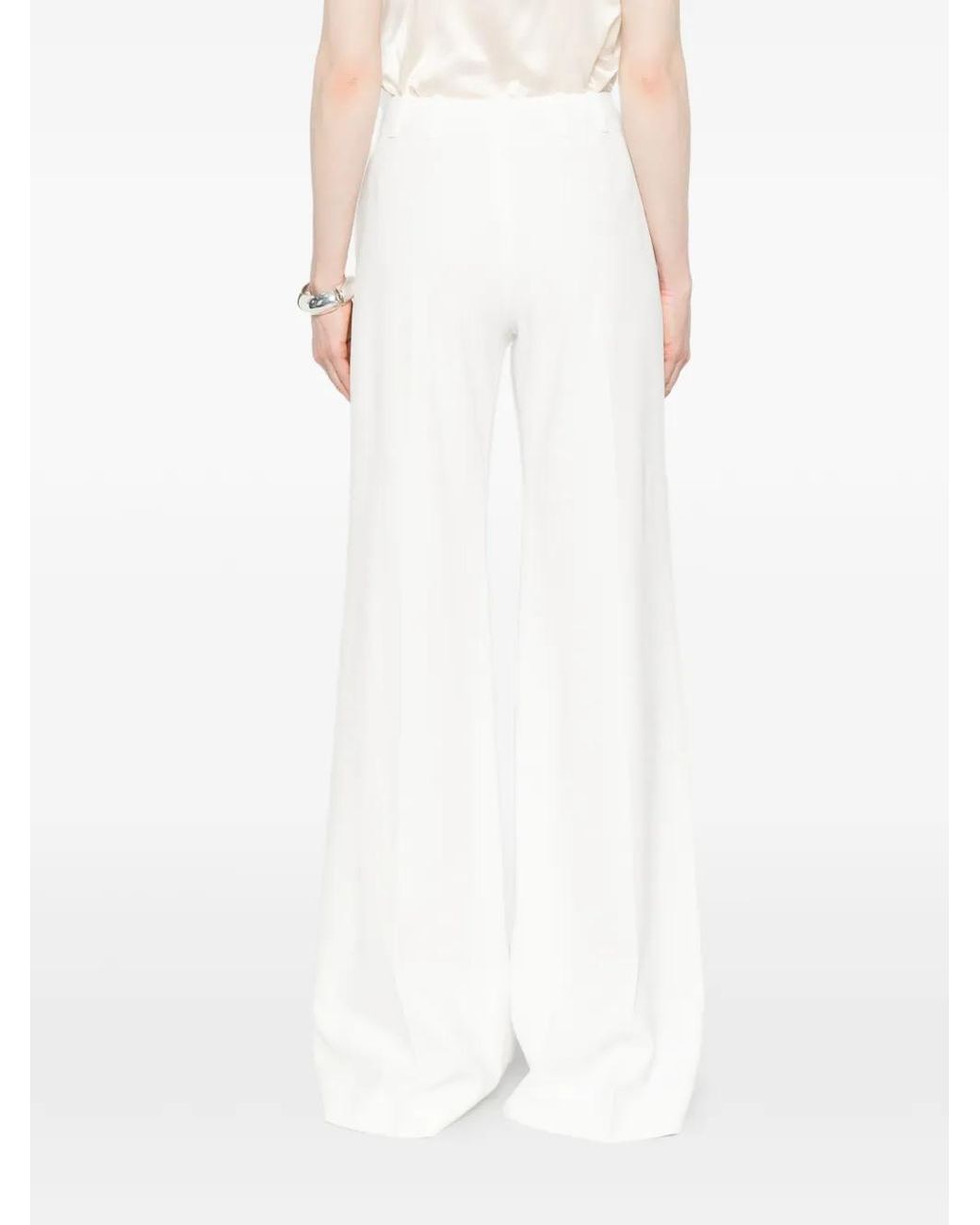 Ermanno Scervino White Wide-Leg Trousers