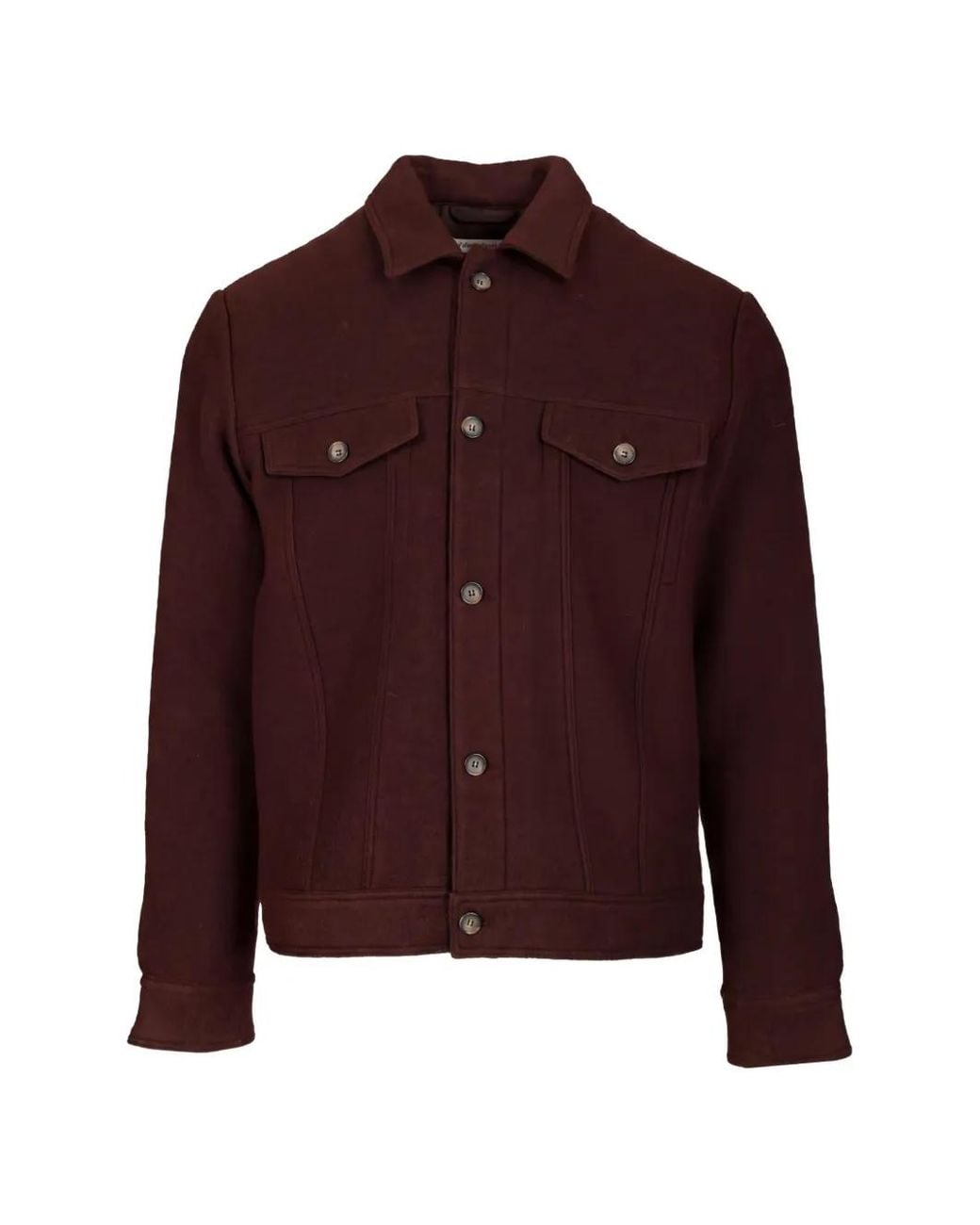 Al Duca D'aosta Red Button-Up Flap-Pocket Jacket for men