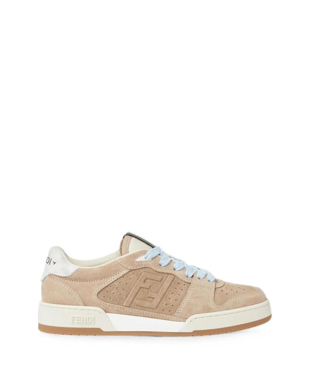 Fendi White Match Leather Sneakers