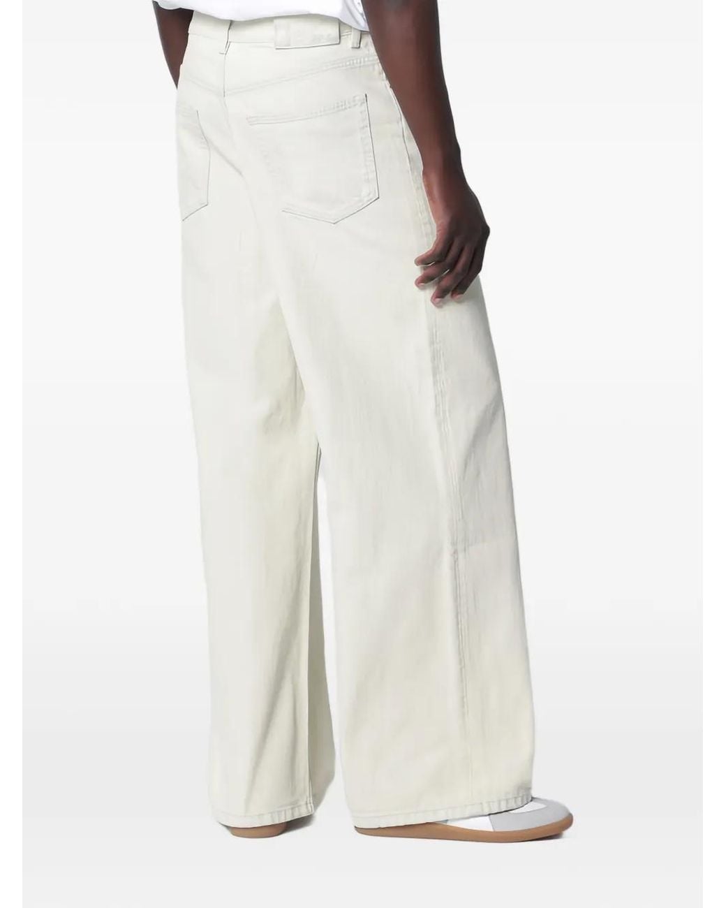 A.P.C. White Wideleg Light Bleached Jeans for men