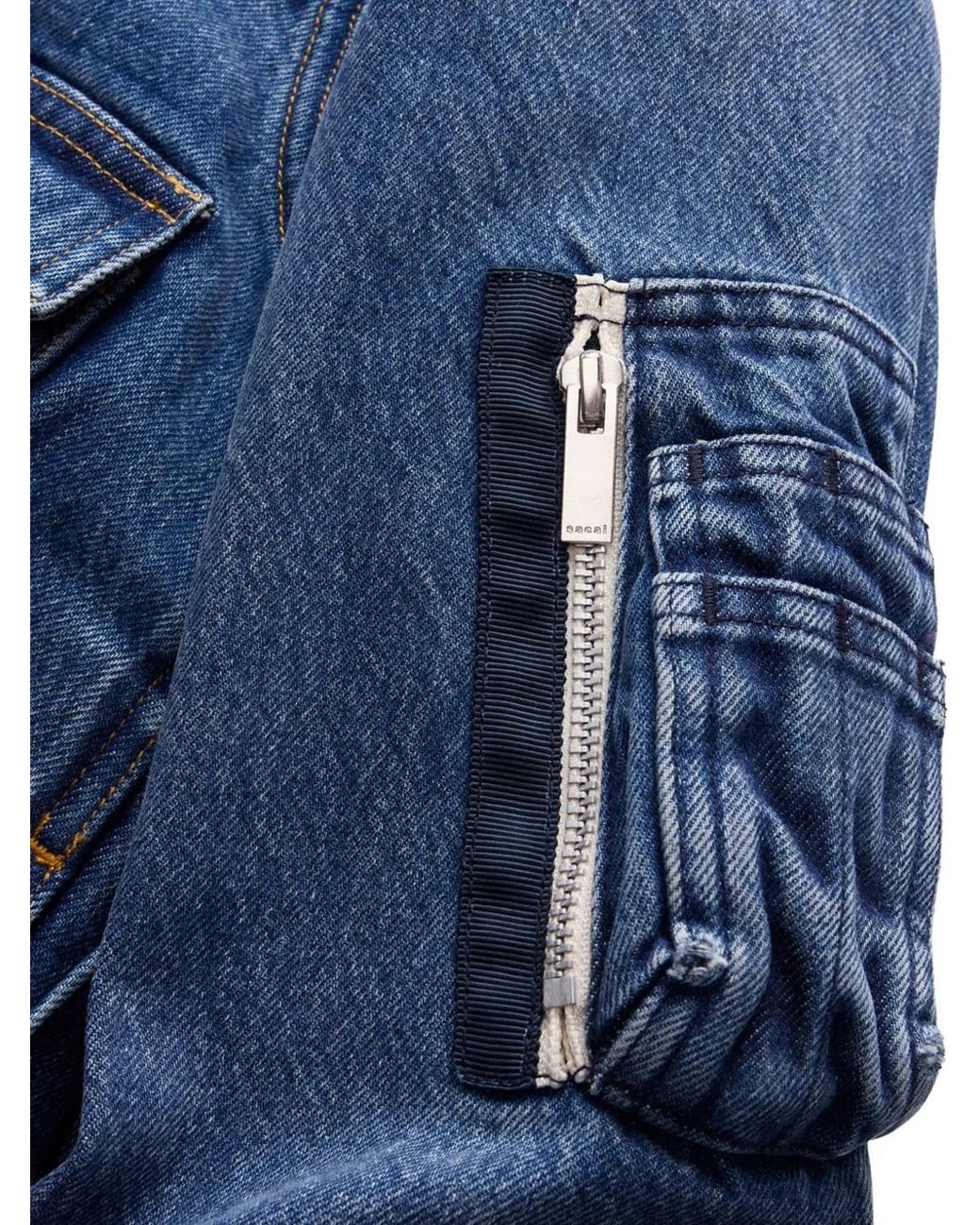 Sacai Blue X Levi's Panelled Denim Jacket