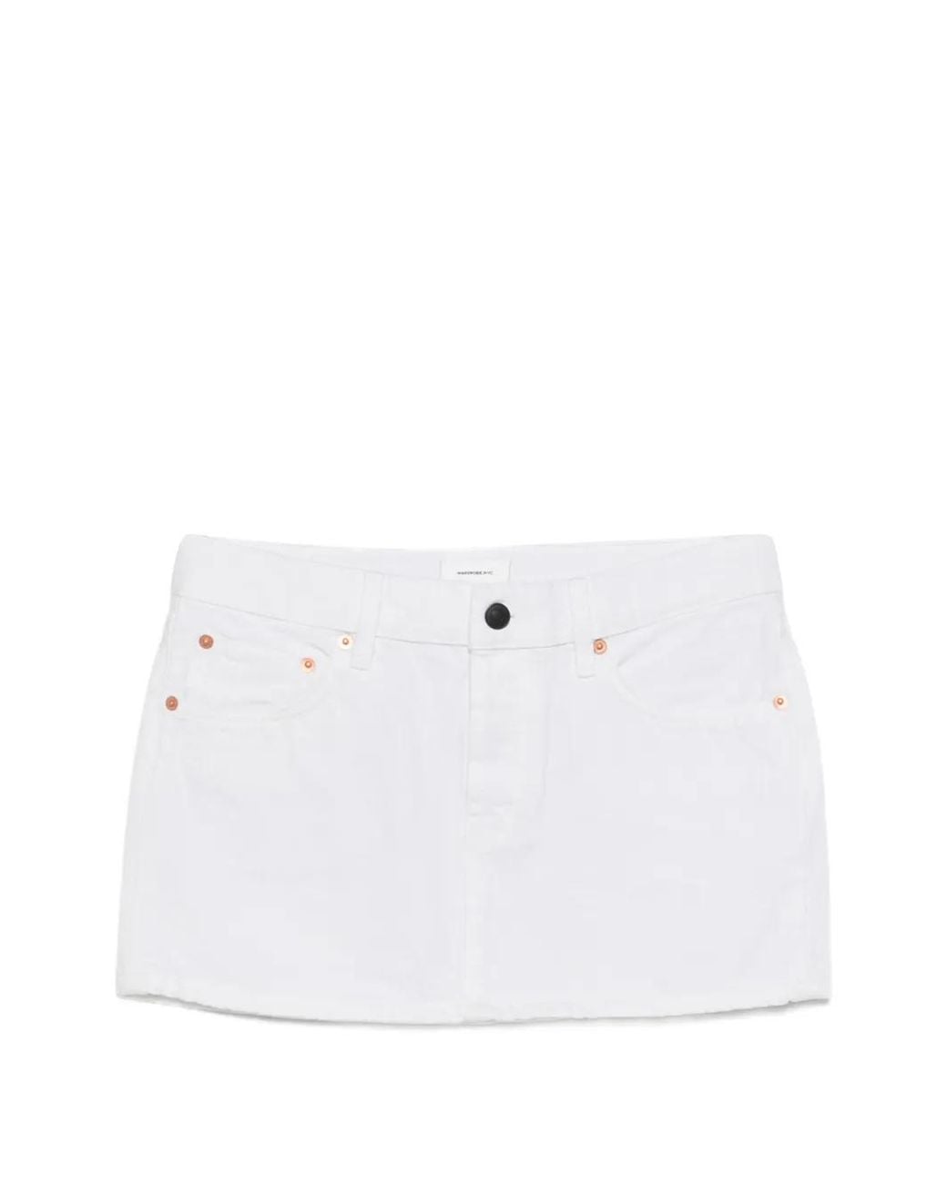 Wardrobe NYC White Denim Micro Mini Skirt