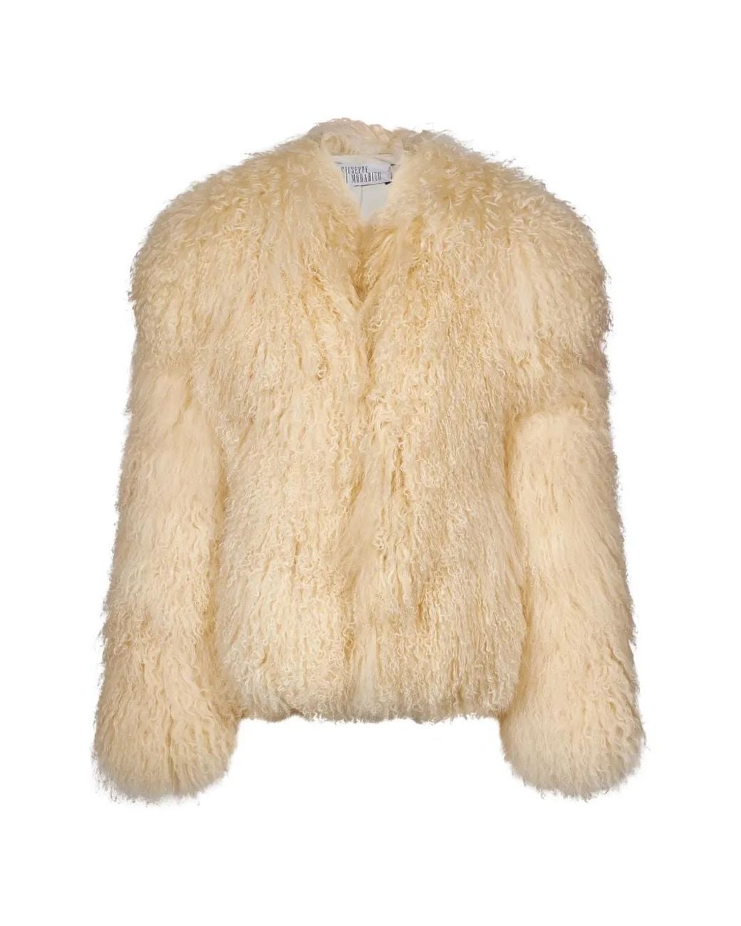 GIUSEPPE DI MORABITO Natural Faux-Fur Jacket
