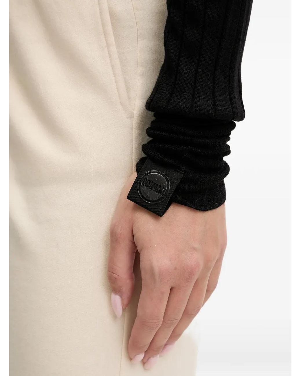 Colmar Black Turtleneck Ribbed Sweater