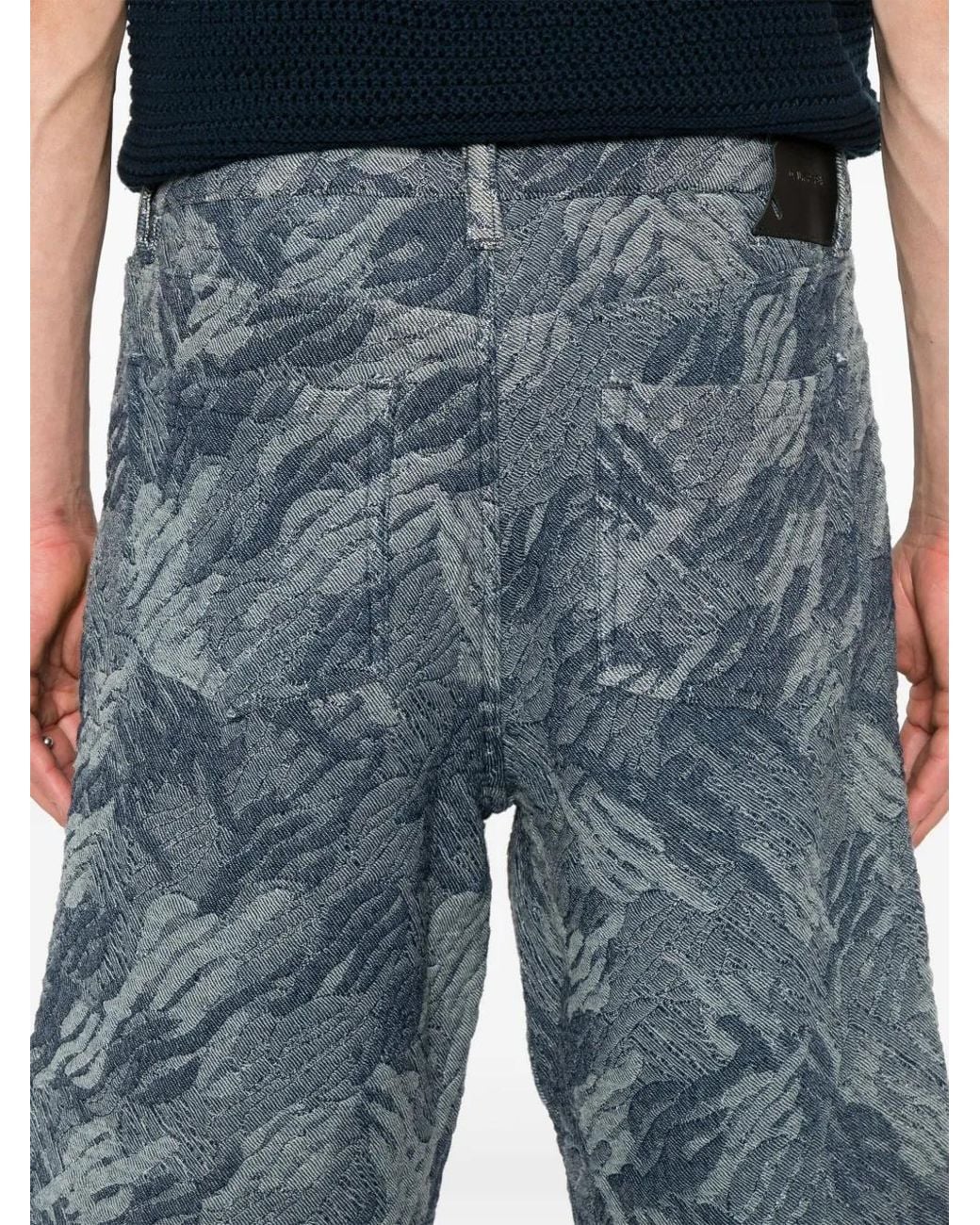 Daily Paper Blue Camo-Monogram Shorts for men