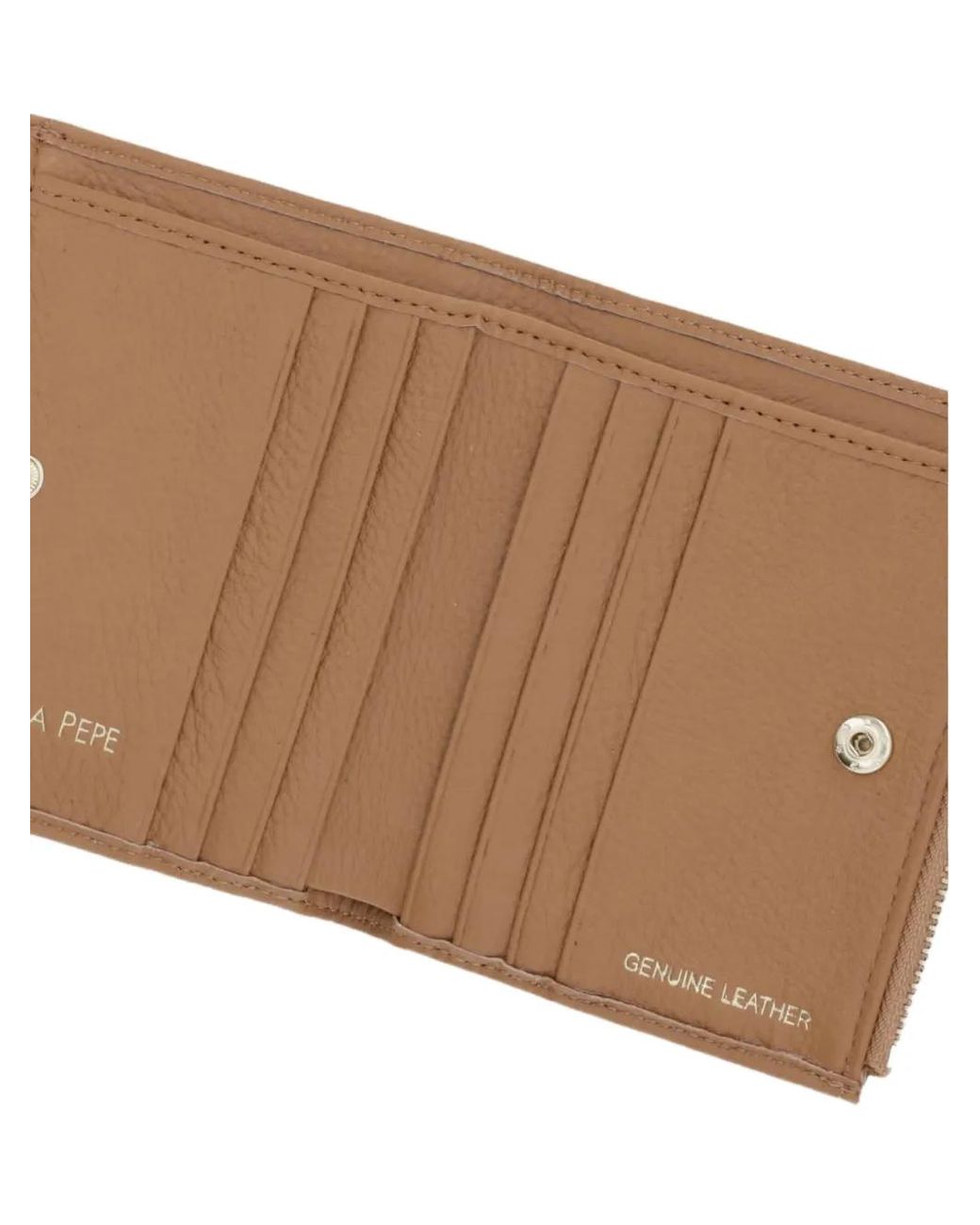 Patrizia Pepe Brown Logo-Plaque Bifold Wallet