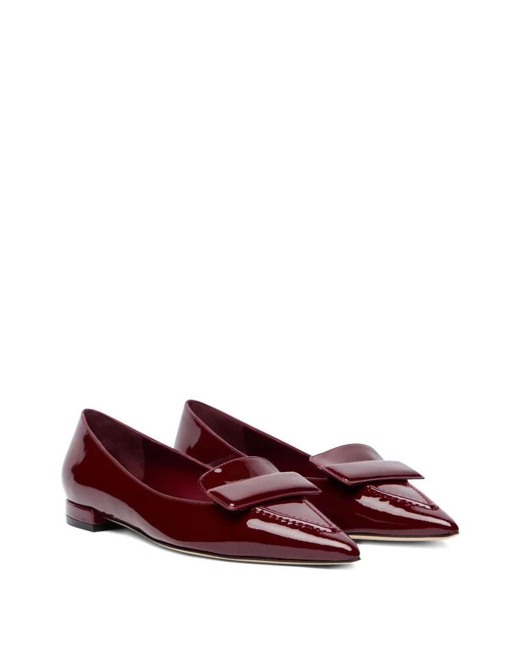 Stuart Weitzman Red Sovinnie Pointed Ballet Flat