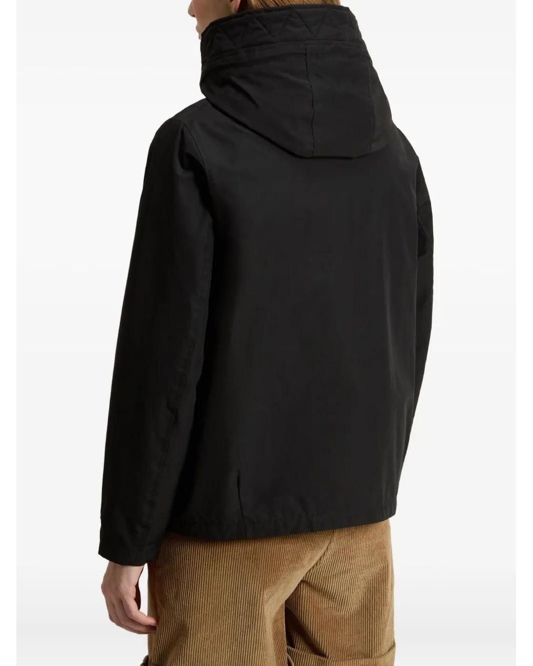 Woolrich Black Quilted Hooded Jacket
