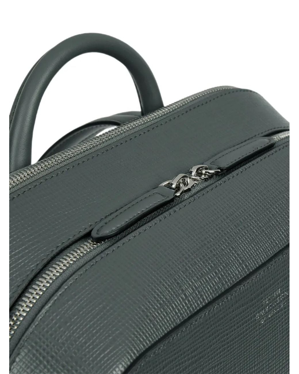 Smythson Green Panama Backpack