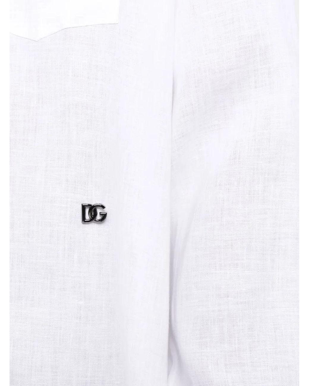 Dolce & Gabbana White Cotton Shirt for men