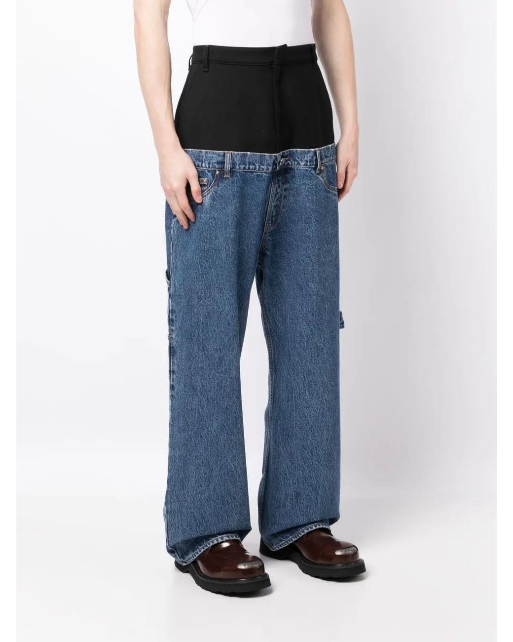 ROMEO HUNTE Blue Hybrid Sag Wide-Leg Jeans
