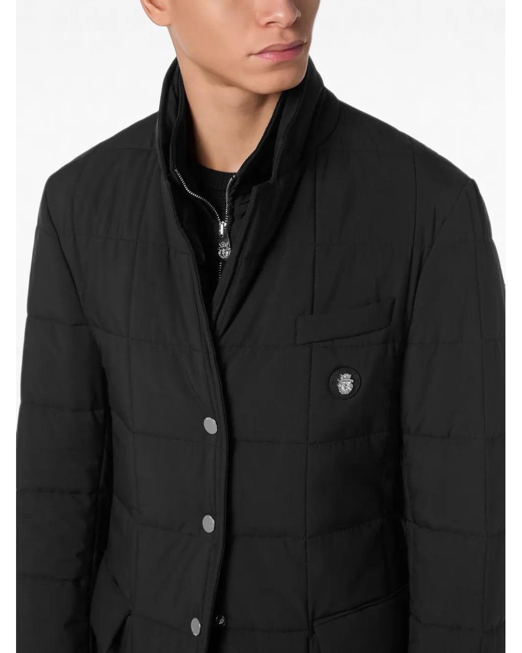 Billionaire Black Logo-Patch Blazer for men