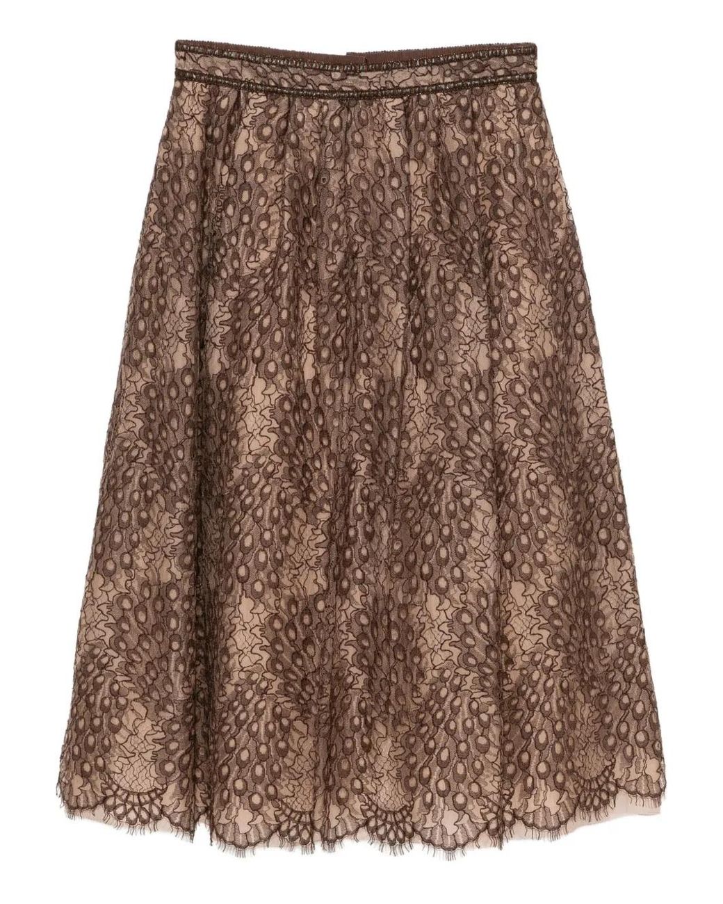 Shiatzy Chen Brown Scape-Of-Curve Skirt