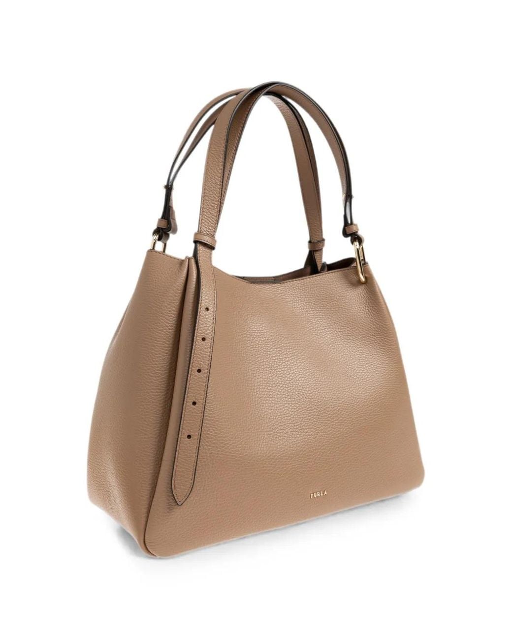 Furla Brown Nuvola Leather Tote Bag