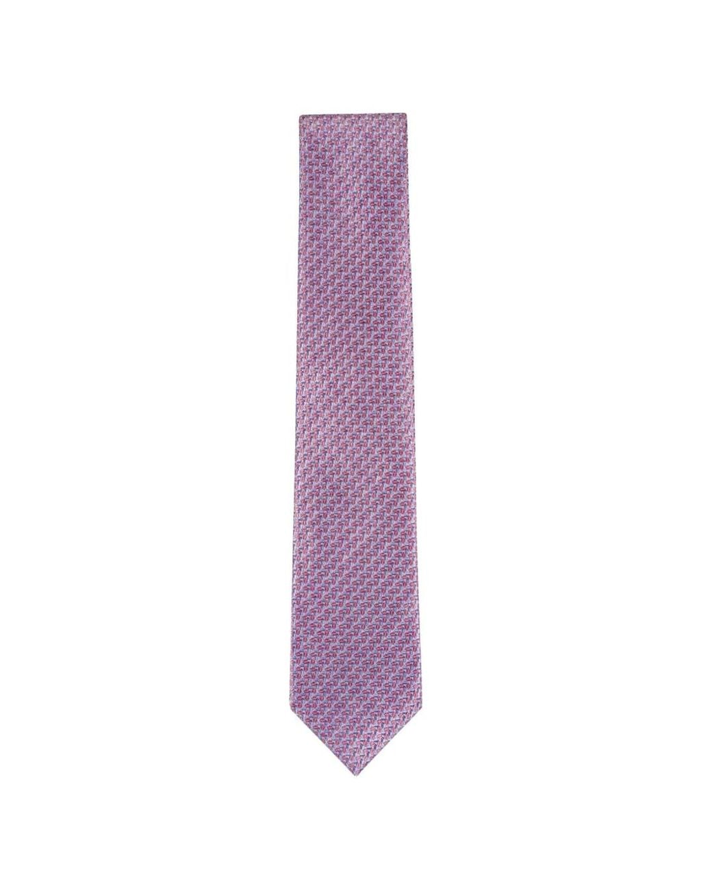 Brioni Purple Geometric-Pattern Tie for men