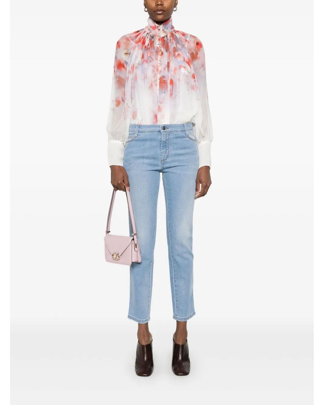 Ermanno Scervino Blue Logo-Patch Slim Jeans