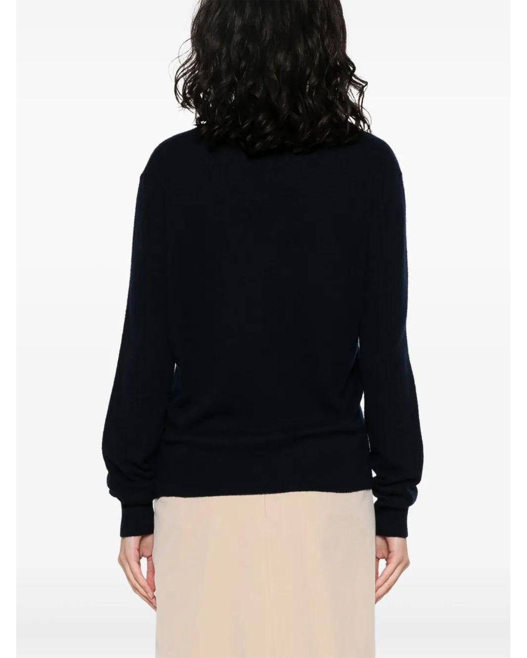 Saint Laurent Black V-Neck Knitted Jumper