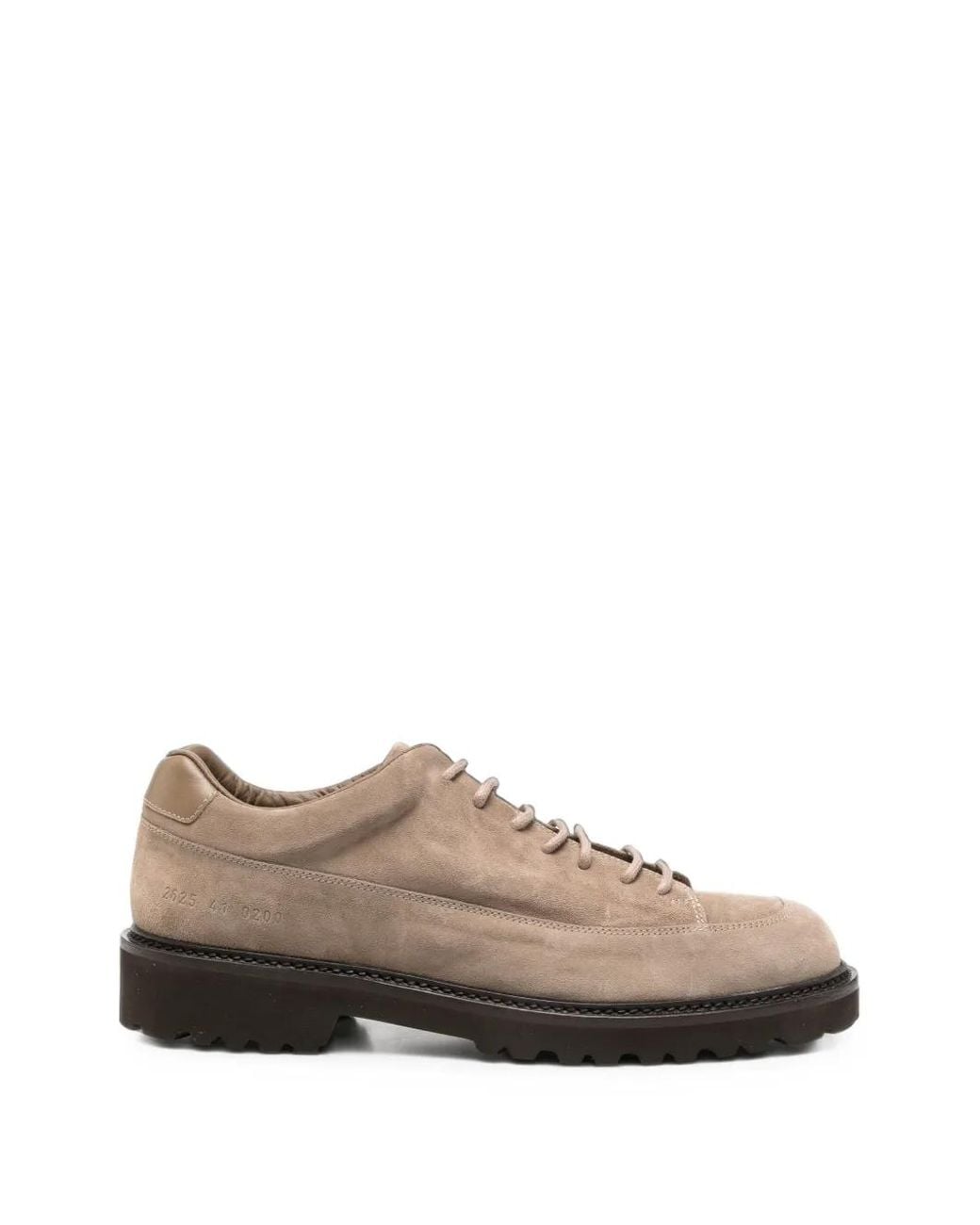 Common Projects Brown Suede Lug-Sole Lace Up Shoes for men