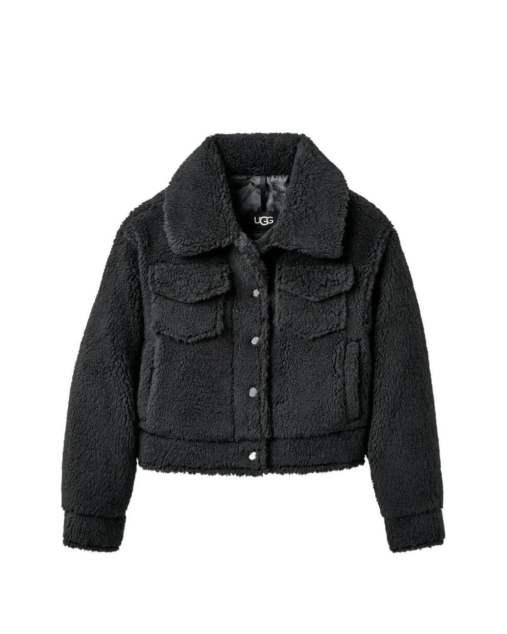 Ugg Black Frankie Faux-Shearling Trucker Jacket