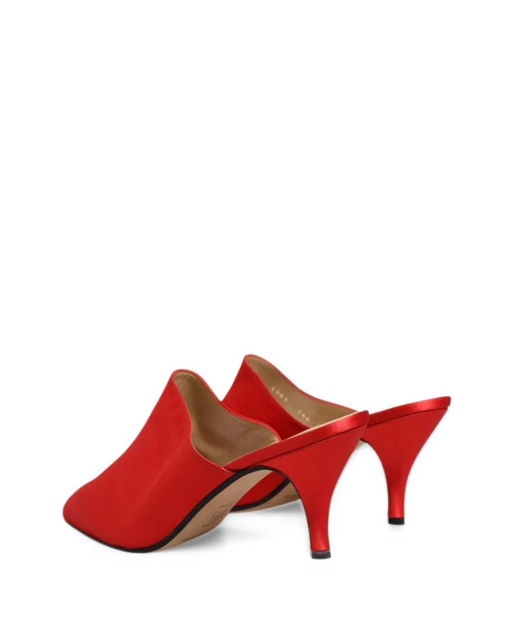 Dolce & Gabbana Red Point-Toe Heeled Mules