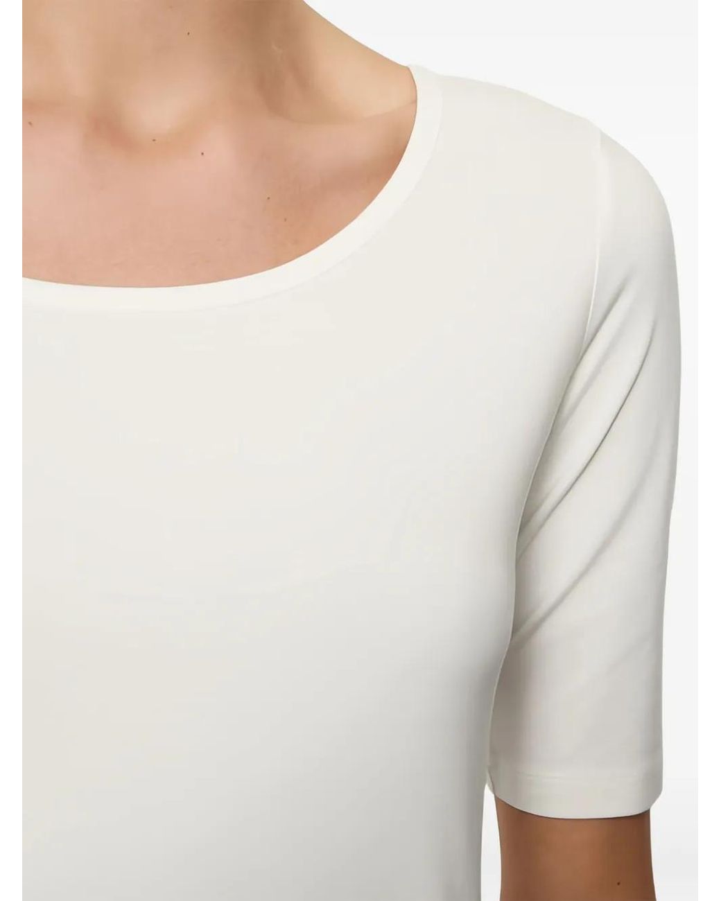 Marc O' Polo White Scooped-Neck T-Shirt