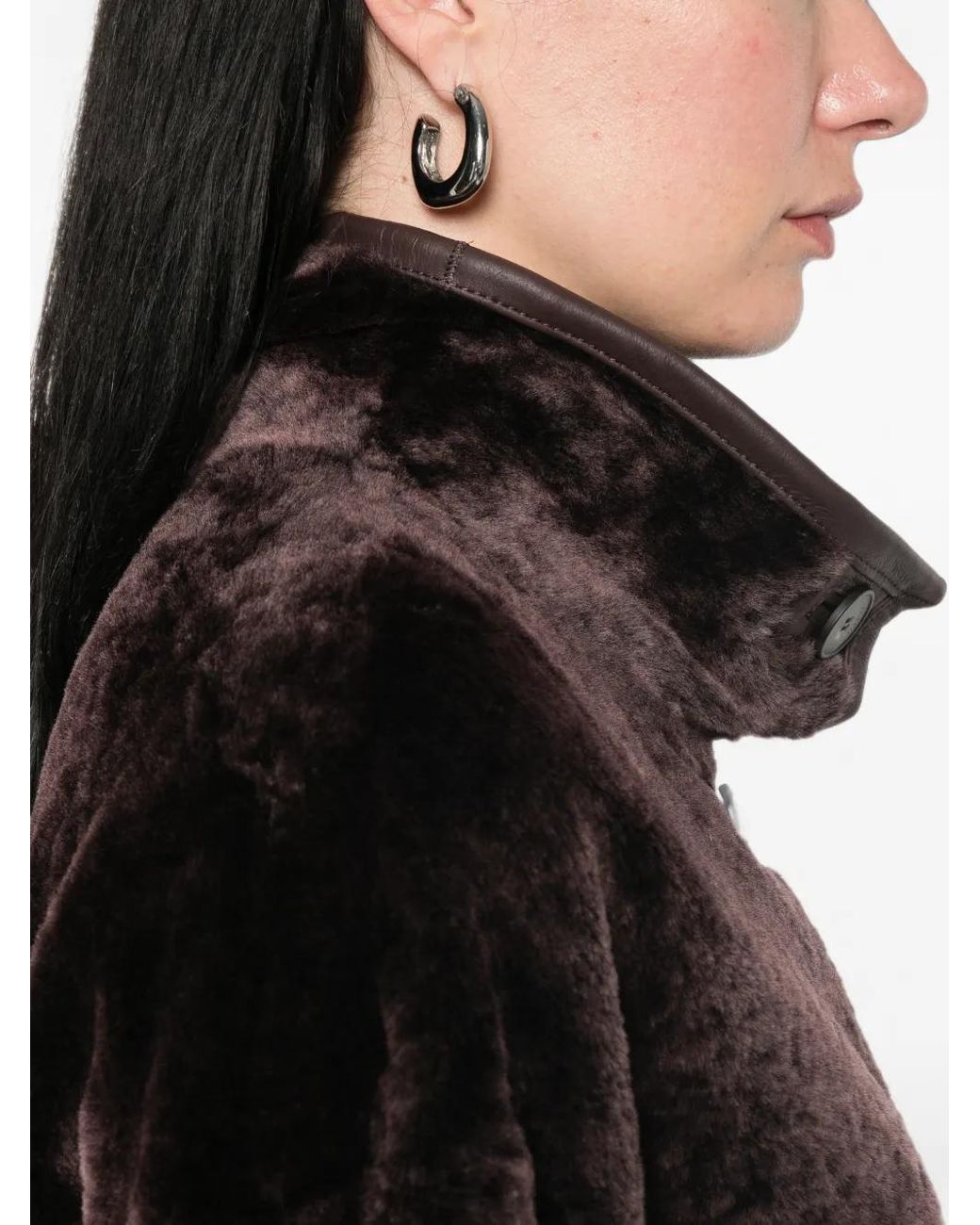 Joseph Black Reversible Shearling Coat