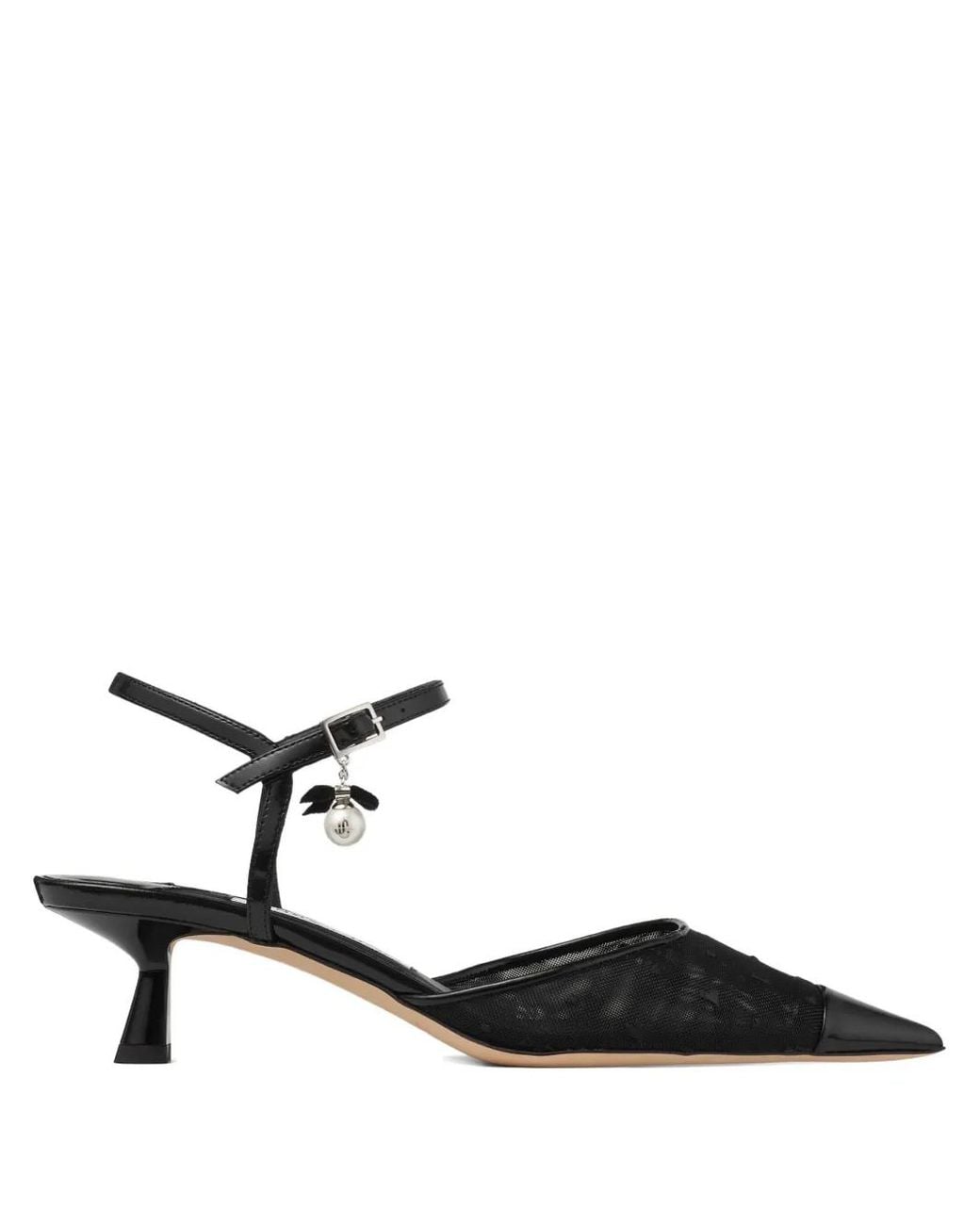 Jimmy Choo Black Aren Sling Back 45 Pumps