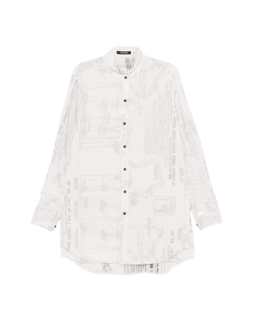 Nude:mm White All-Over Graphic-Print Shirt for men