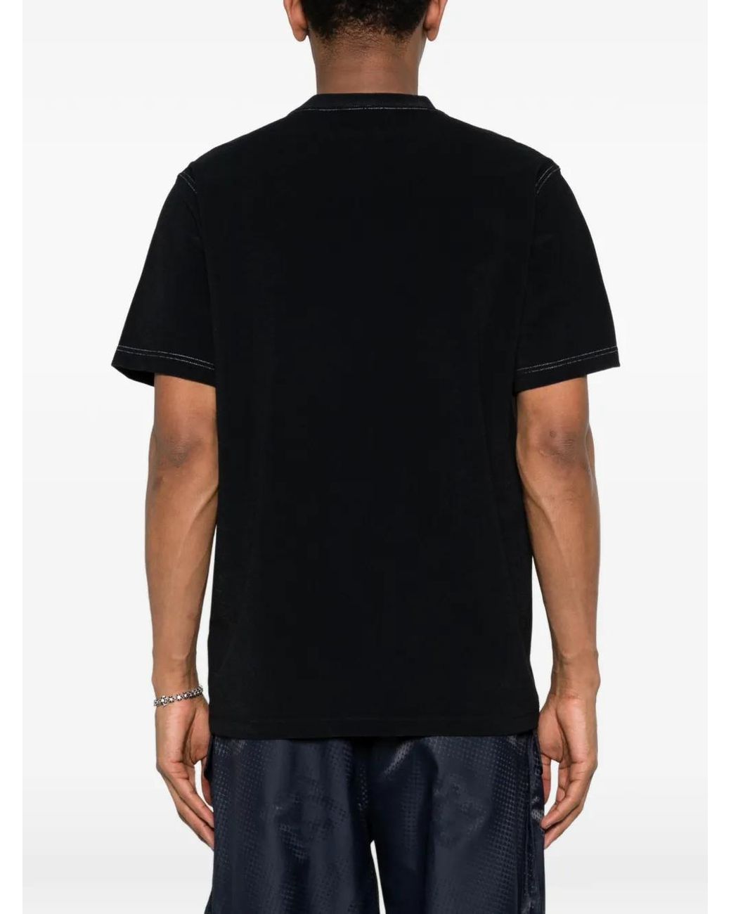 Balmain Black Logo-Embroidered T-Shirt for men