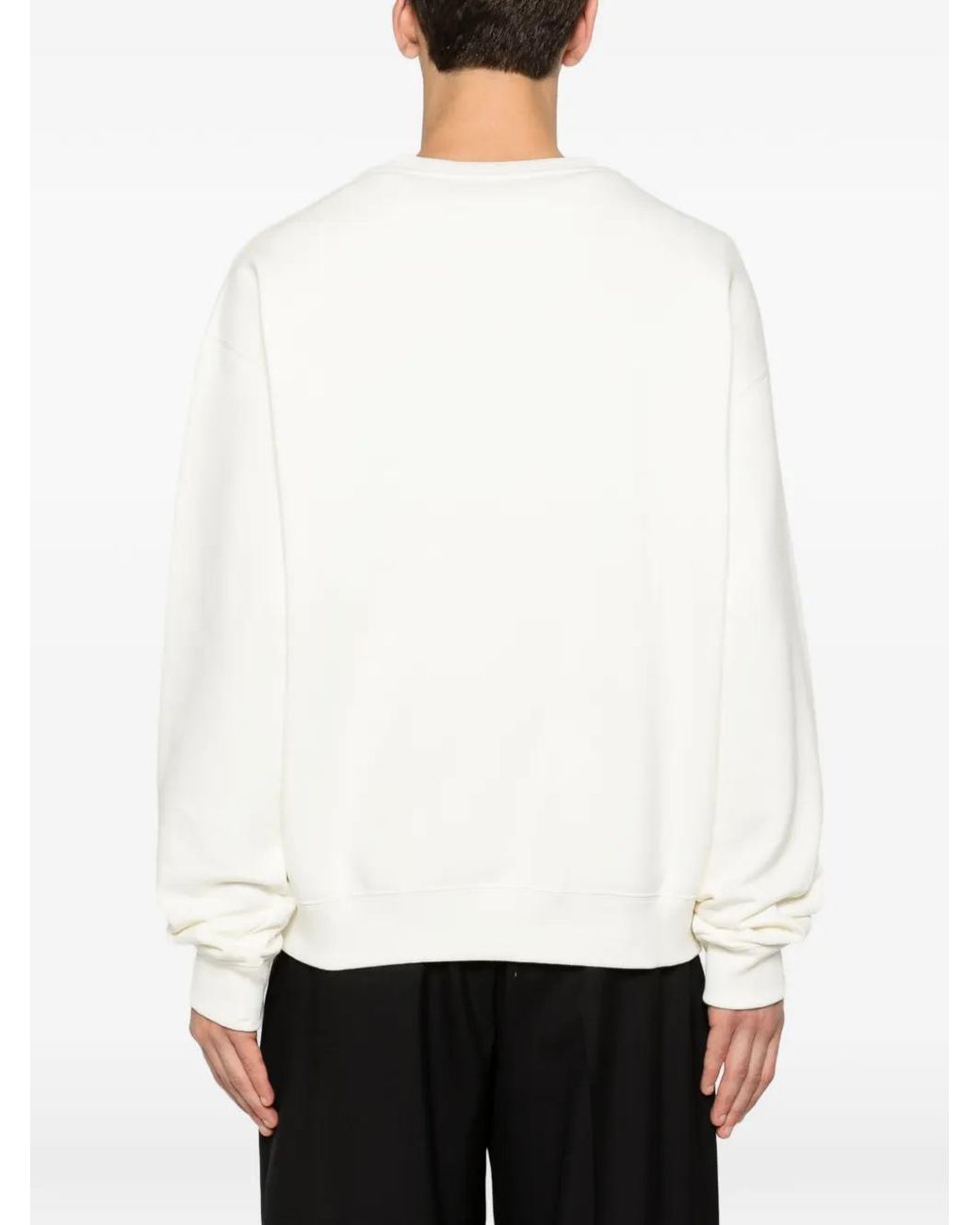 Jil Sander White Logo-Print Sweater for men