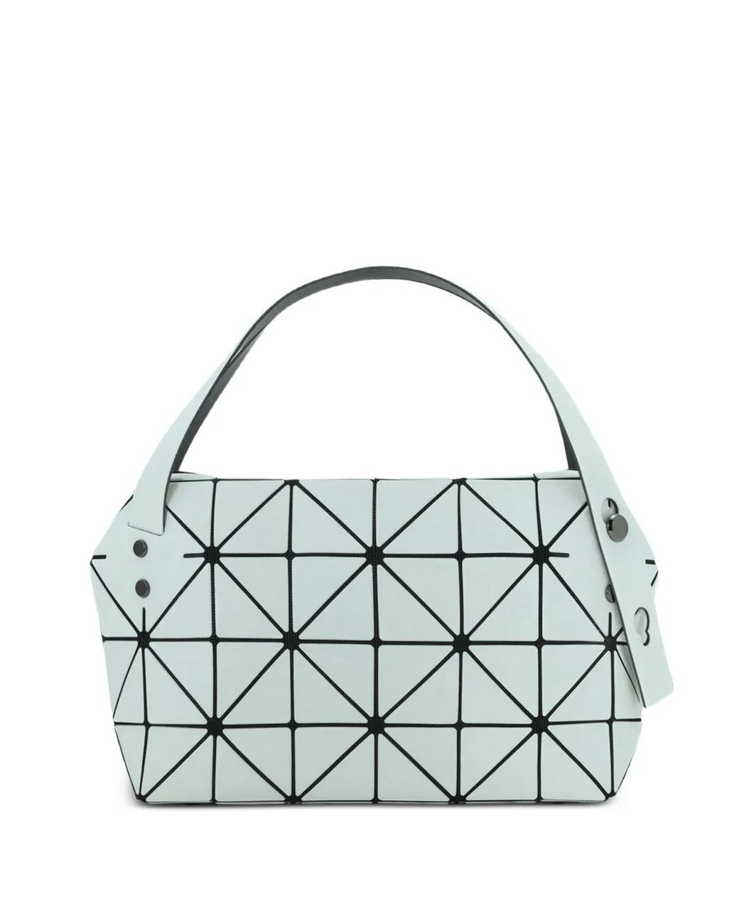 Issey Miyake Blue Small Boston Geometric-Panelled Tote Bag