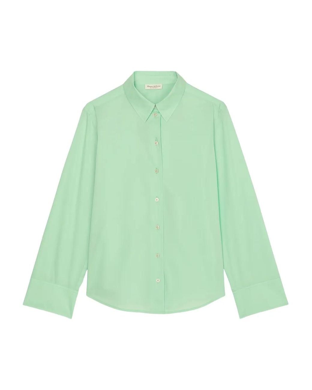 Marc O' Polo Green Button-Up Cotton Shirt