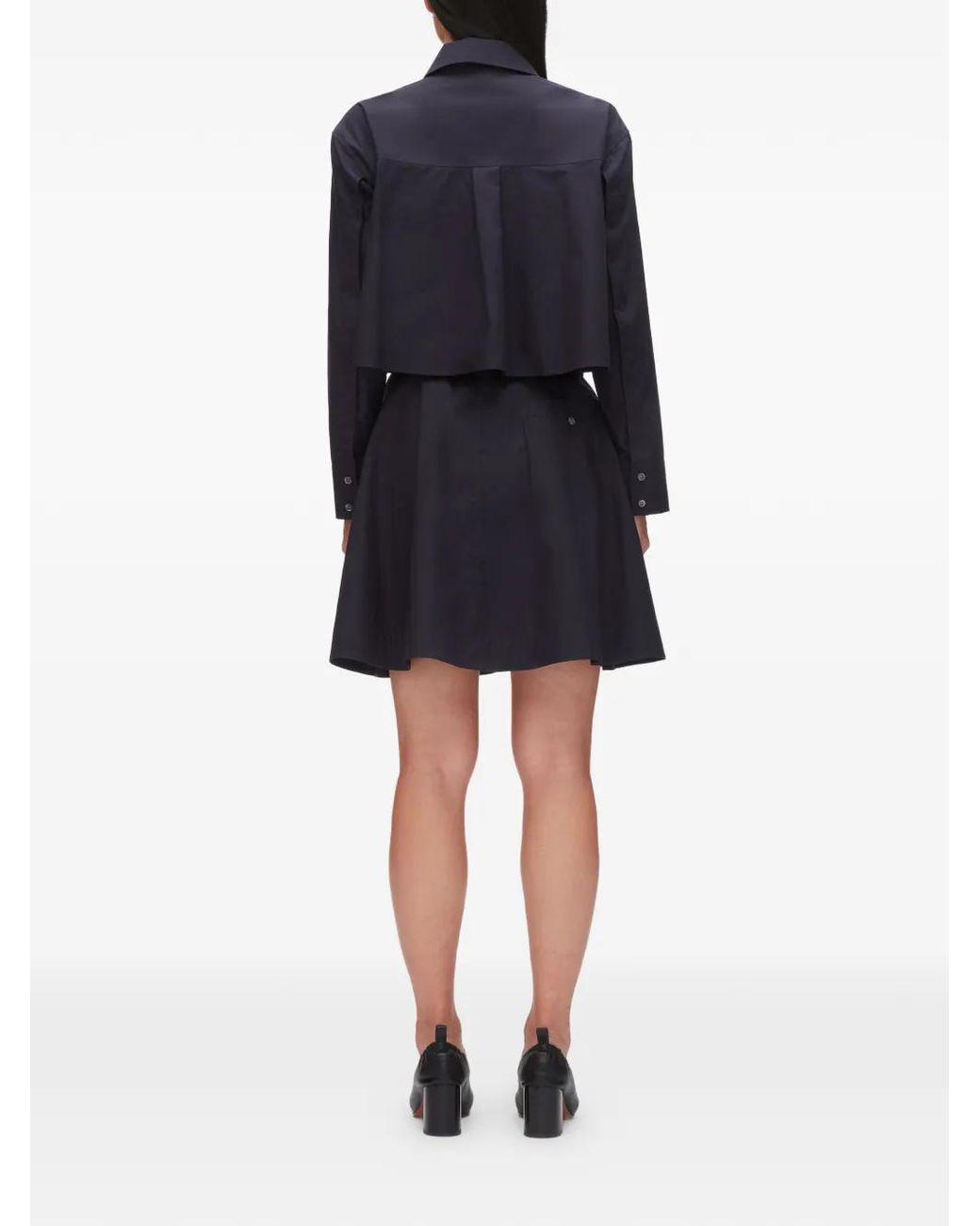3.1 Phillip Lim Blue Belted Collared Mini Dress