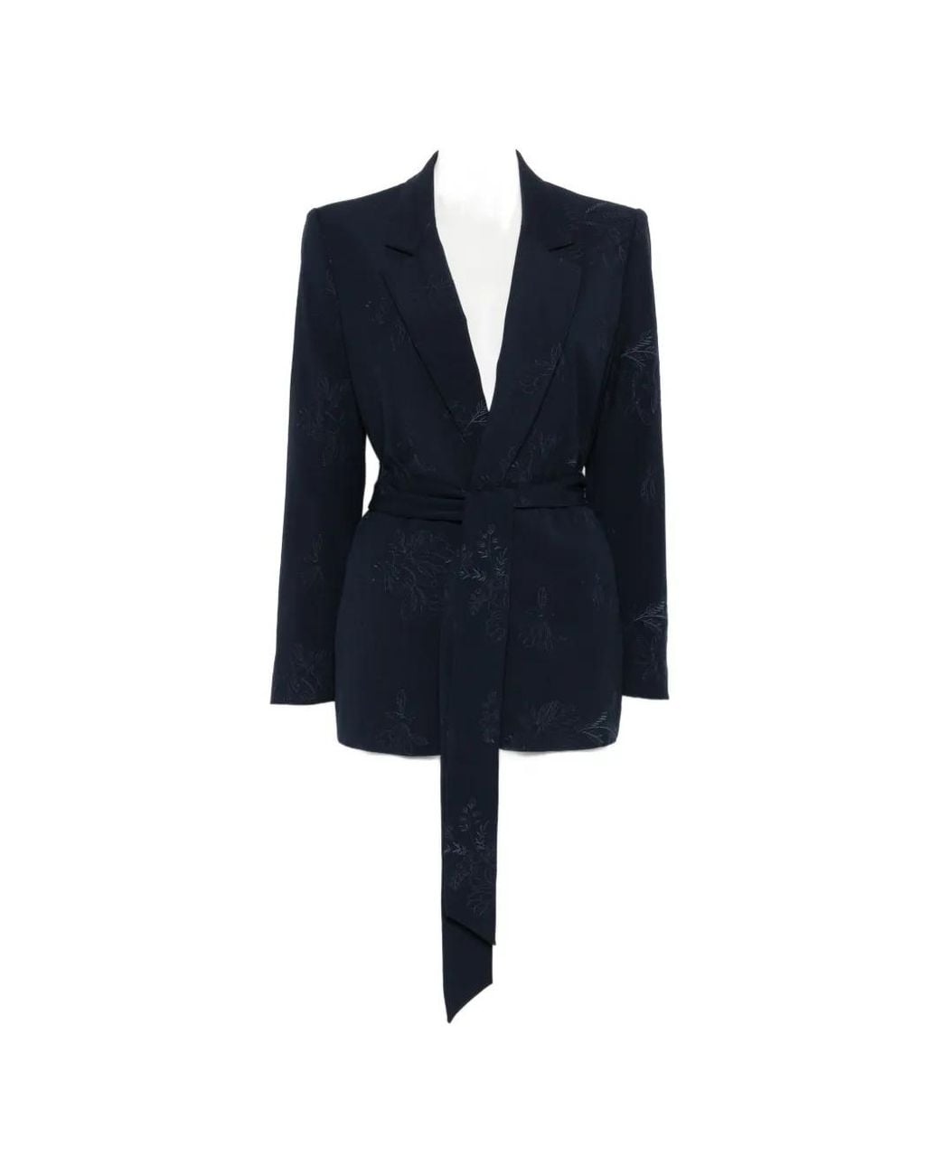 Twinset Blue Floral Tie-Waist Jacket
