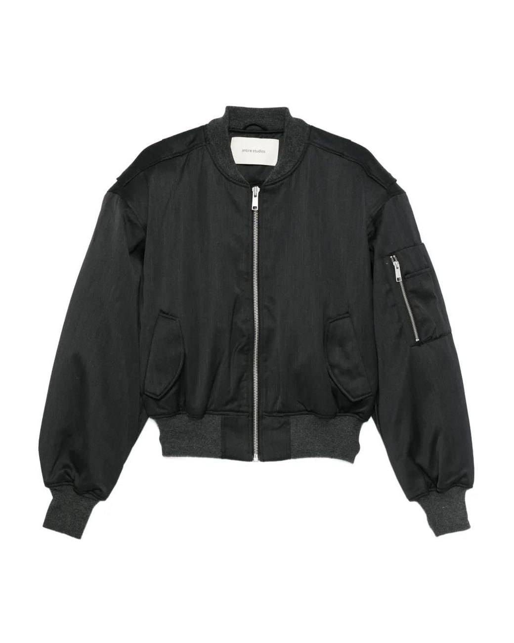Entire studios Black Zip-Up Bomber Jacket