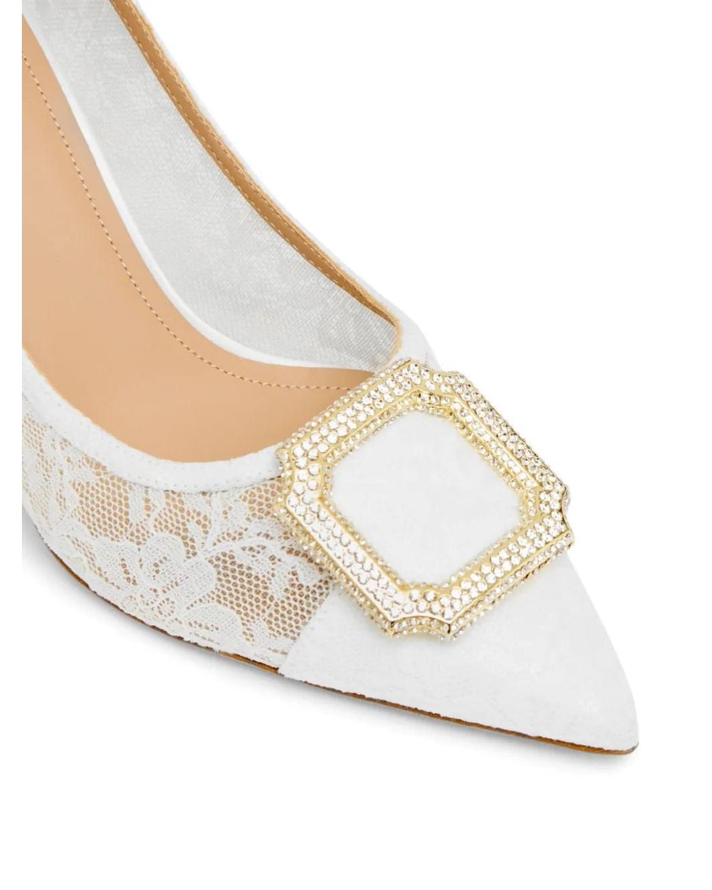 Malone Souliers White 70Mm Monroe Pumps