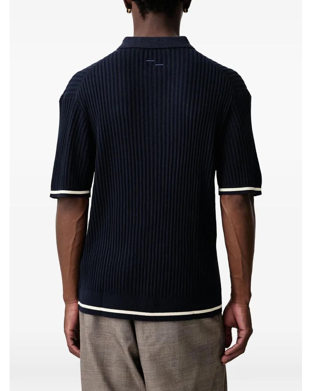 Filling Pieces Blue Logo-Embroidered Polo Shirt for men