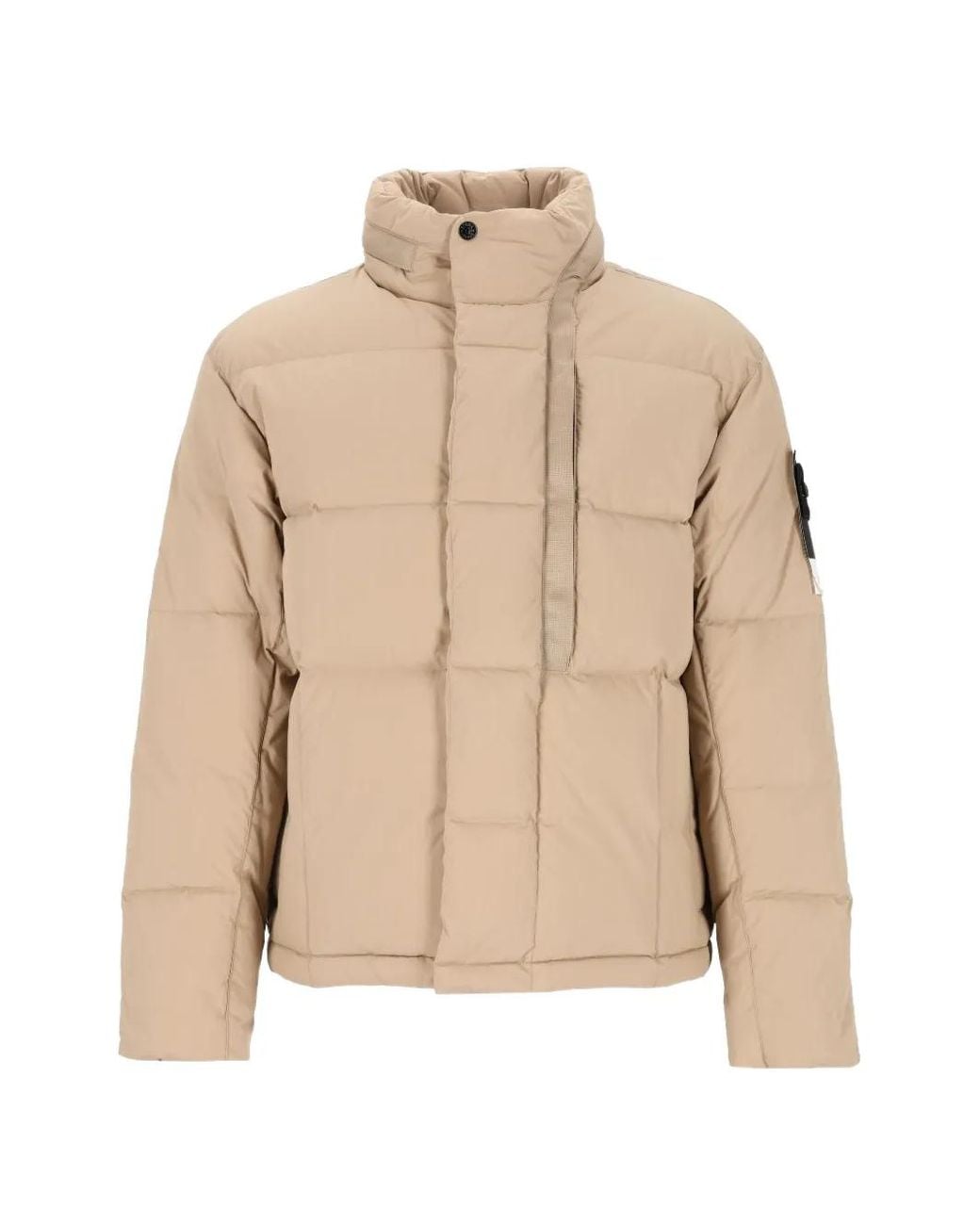 Stone Island Natural Quilted Compass-Patch Padded Jacket for men