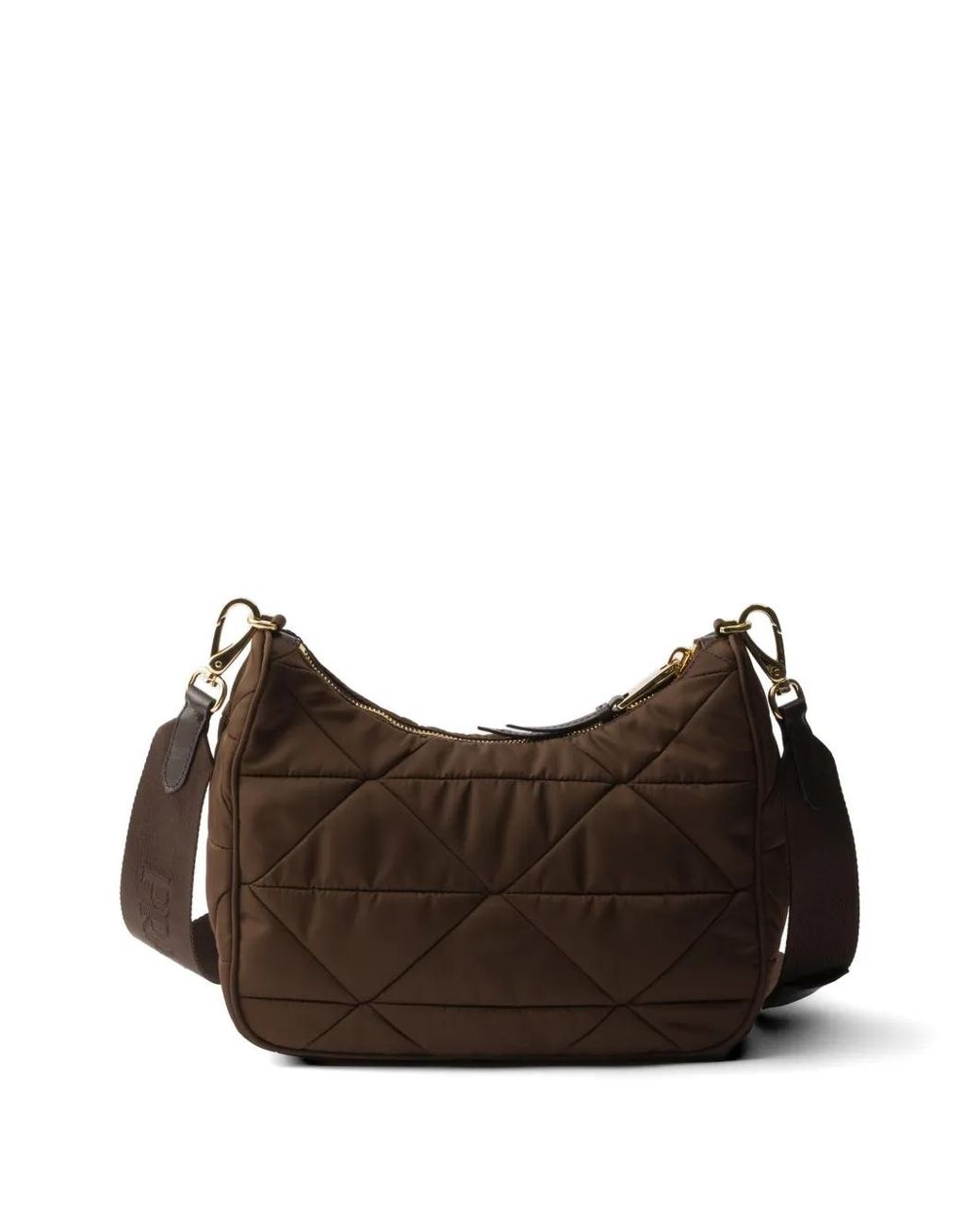 Prada Brown Padded Re-Nylon Shoulder Bag