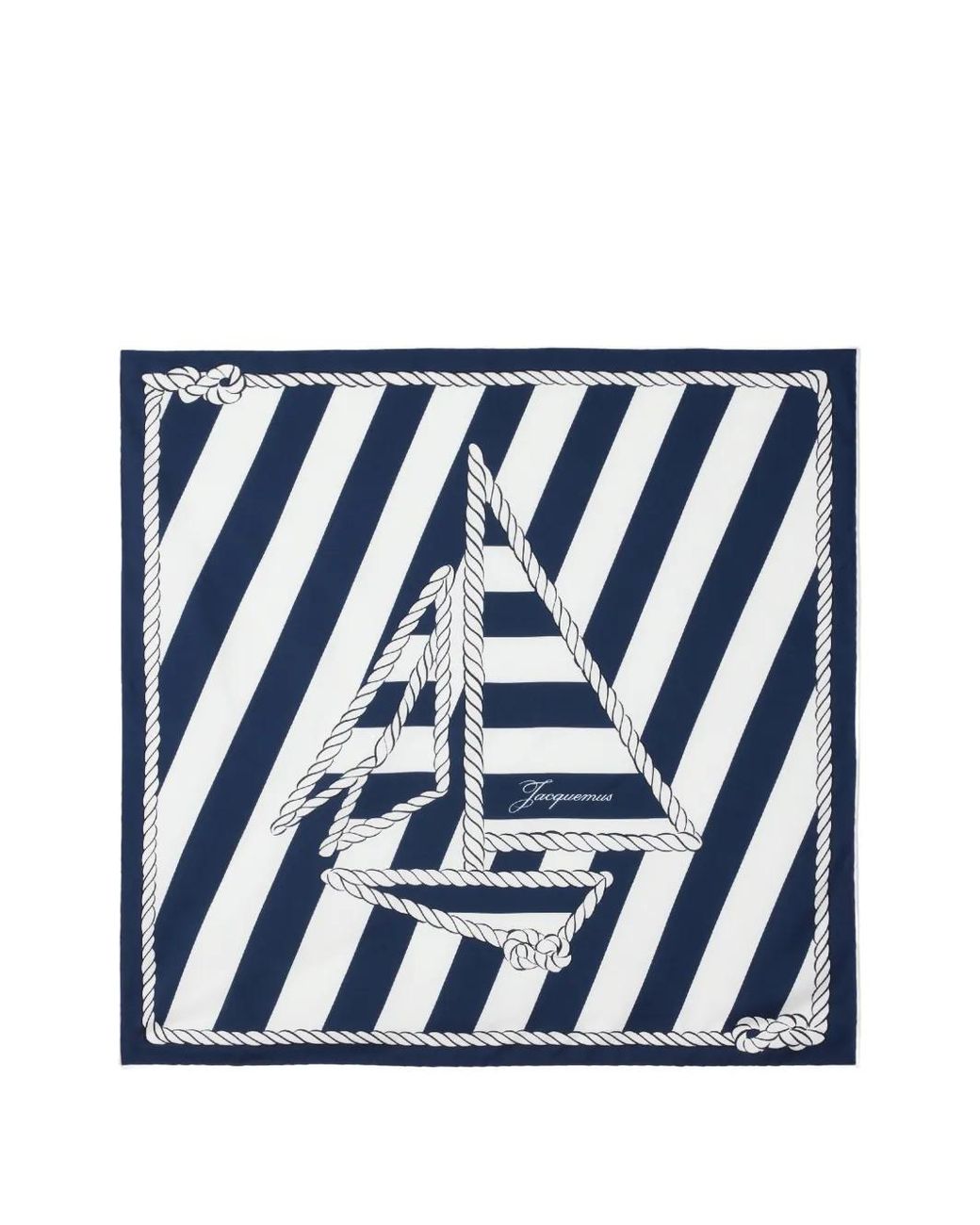 Foulard Bateau Corde Imprimé Jacquemus en coloris Blue