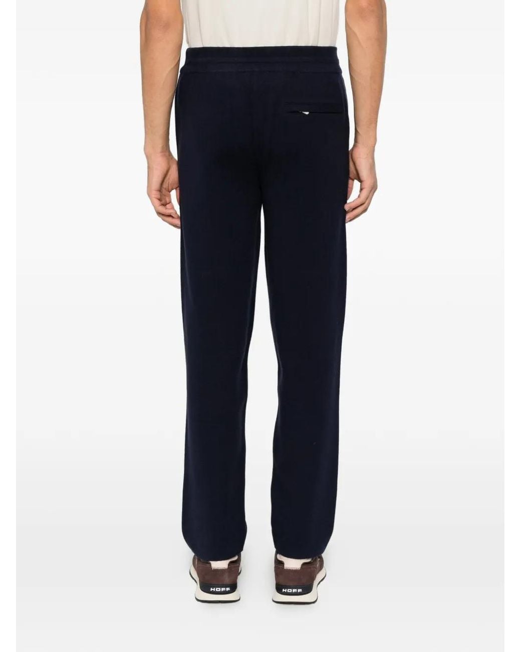 Alberto Gozzi Blue Drawstring-Waistband Track Pants for men